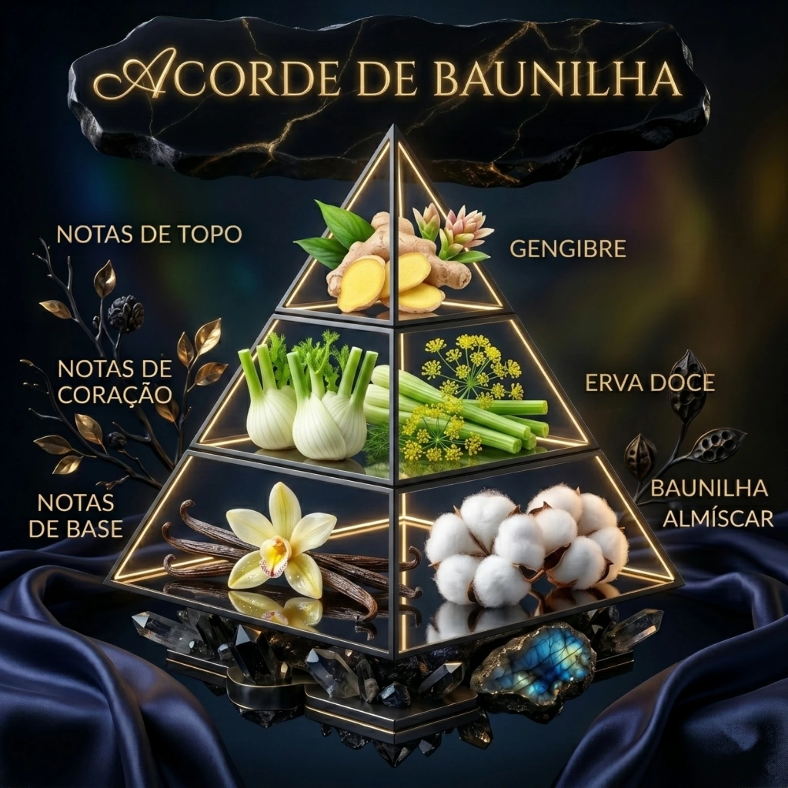 Pirâmide olfativa de Acorde De Baunilha